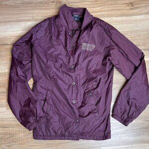 HUF Set H Coaches Jacket – Size M – Burgundy